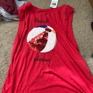 beach please tank top